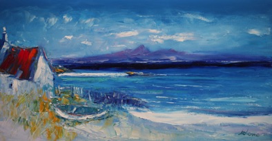 On the shore Iona looking to Ben More 16x30